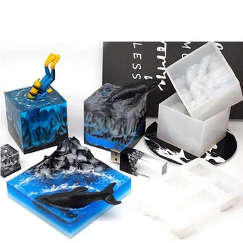 

Aouke Pyramid,Mountain,Cube Silicone Mould DIY UV Resin Decorative Craft Jewelry Making Mold Epoxy Resin Molds for Jewelry