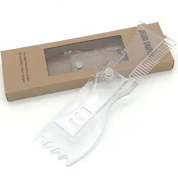 

Men's Beards Combs Beard Shaping Tool Trimming Shaper Template Comb Transparent Beauty Tool For Hair Beard Trim Templates