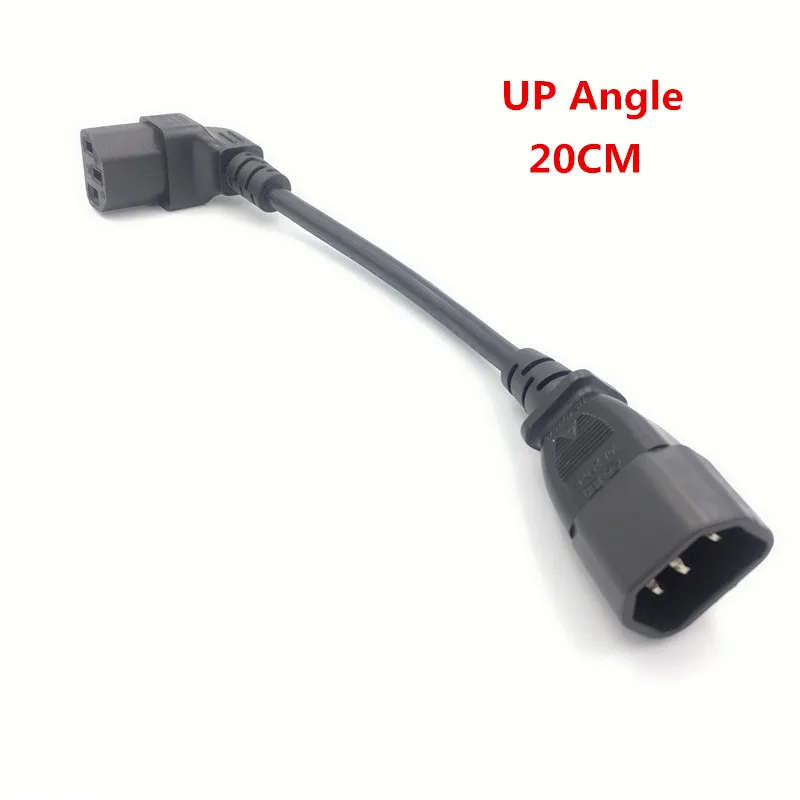 Удлинитель кабеля питания IEC 320 C14 папа-папа C13 Мама PDU/UPS 90 градусов под прямым