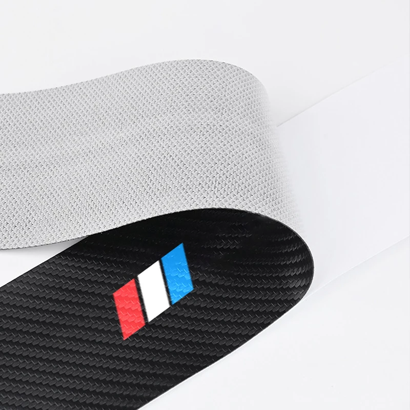 4 шт. защитные кожаные наклейки на порог автомобиля из углеродного волокна