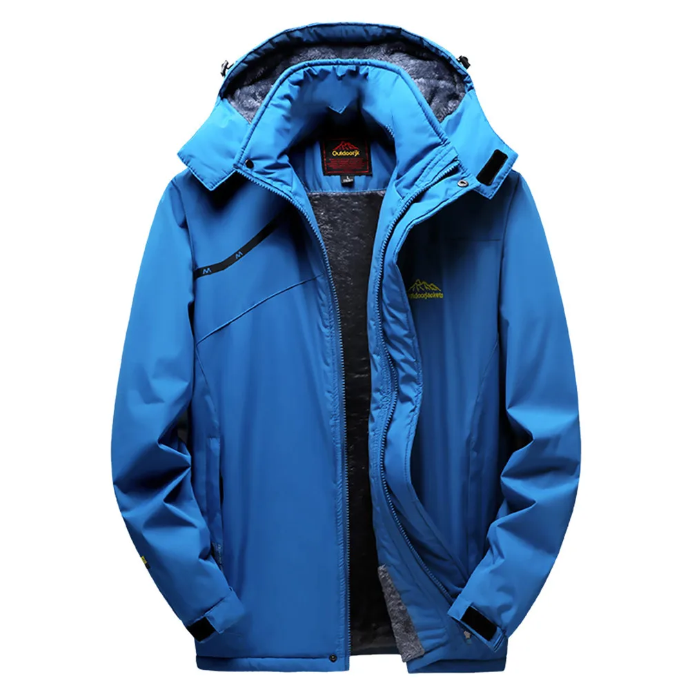 BU SAGACE Softshell Jacket Men Winter Outdoor Cashmere Thickening Hoodie Zipper Sport Outdoor Assault Coat I401009 - Цвет: BU