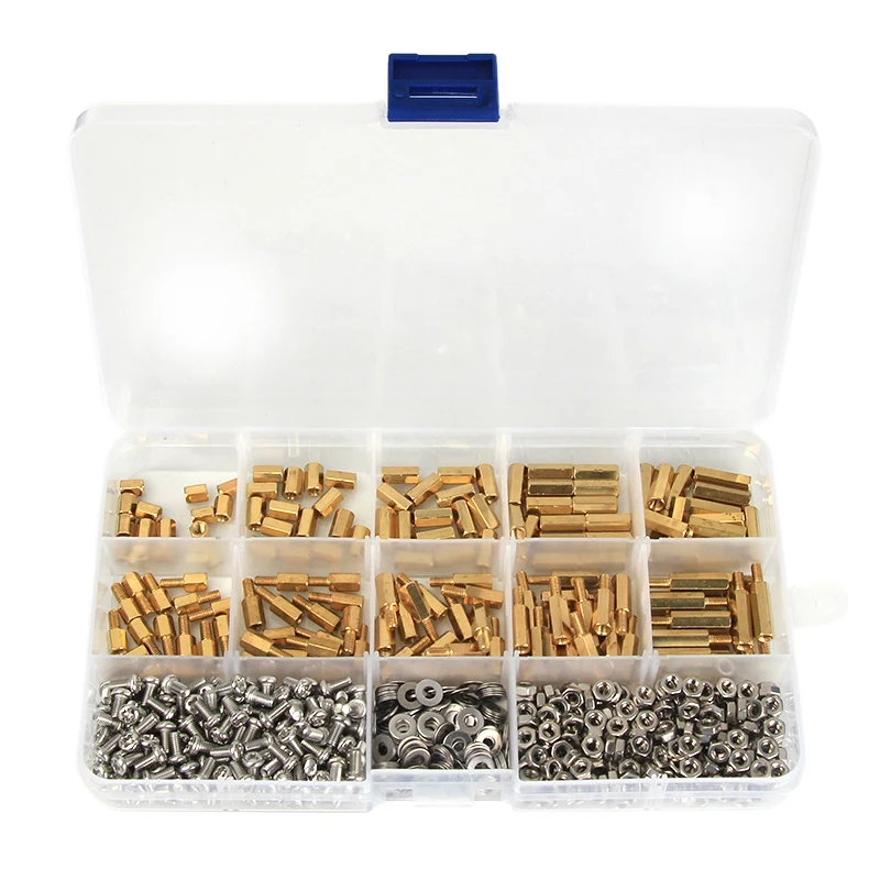 

750Pcs/Set M3 Hex Nut Spacing Screw Threaded Pillar PCB Motherboard Standoff Spacer Screw Nut Assortment Kit