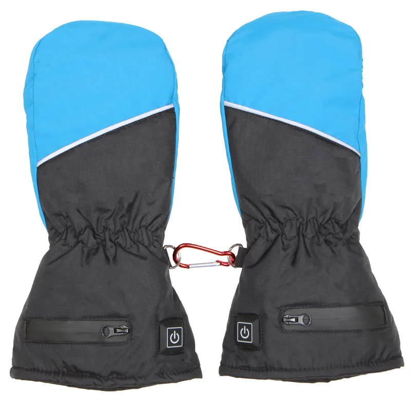 Women Electric Heating Gloves Rechargeable Insulated Press Screen Heated Gloves for Winter Hand Warmer Ski Gloves