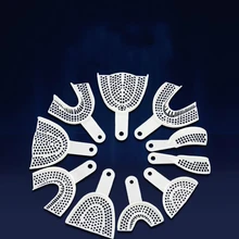 30 шт. одноразовые стоматологические пластиковые поднос, перфорированная Верхняя Нижняя полная Арка пластырь лотки ложка стоматология лабораторные материалы