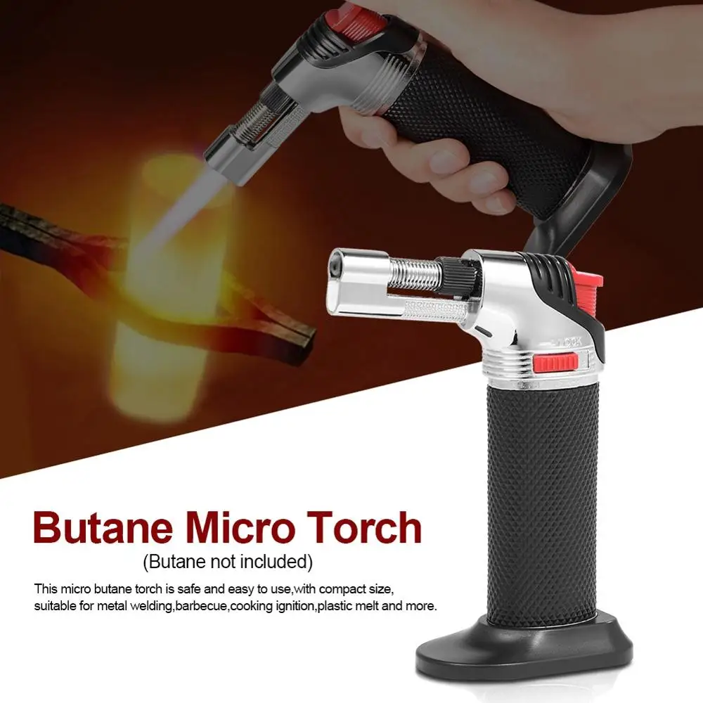 

Gas Adjustable Flame Butane Micro Torch Refillable Gas Cigar Lighter Ignition Blow Torch For Outdoor Barbecue Soldering Torch