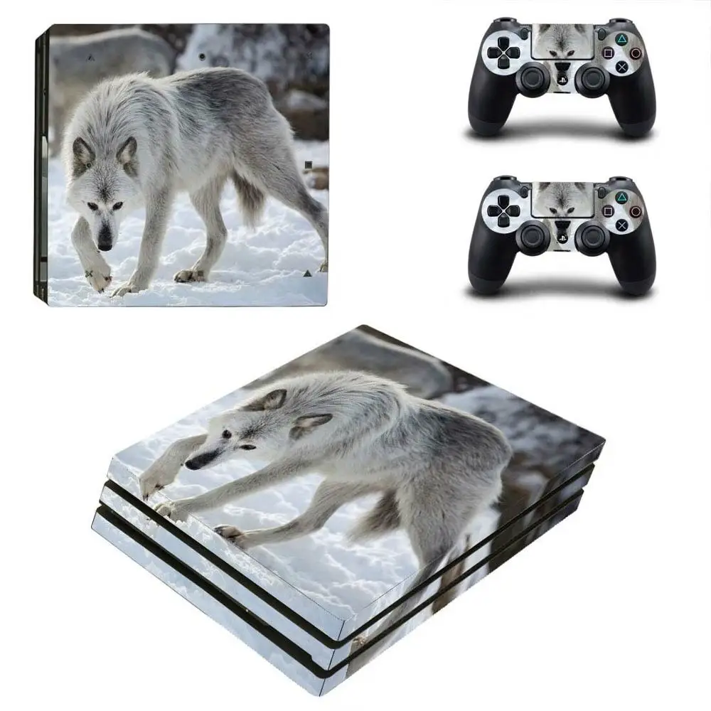 YSP4P-2190 PS4 Pro наклейки с волком PS 4 Play station 4 Pro виниловая кожа наклейки Pegatinas для playstation 4 Pro консоли и контроллера - Цвет: YSP4P-2190