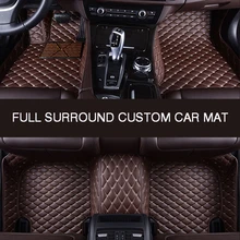 Tapis de sol de voiture en cuir, entièrement étanche et résistant à l'abrasion, accessoire pour jaguar xf xj F-PACE XJL XK XFL XEL F-TYPE