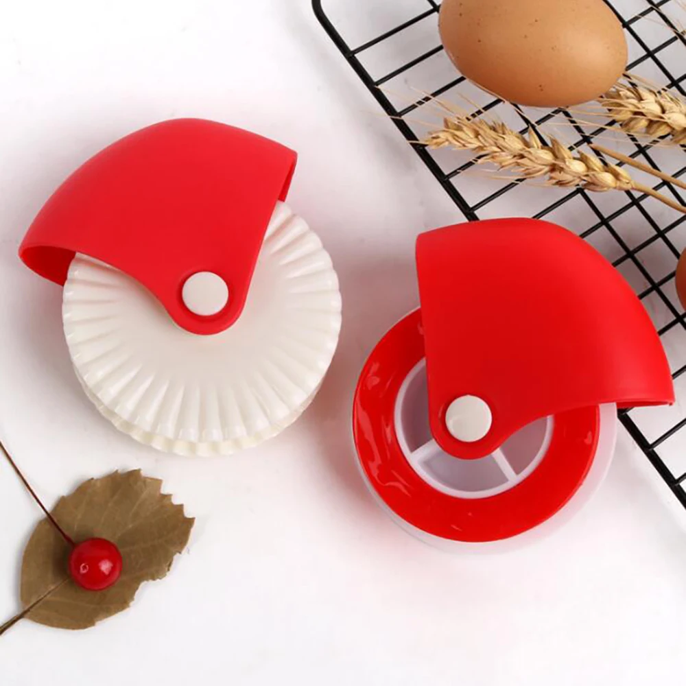 Plastic Dough Lattice Roller Cutter Pull Net Wheel Knife DIYPizza Pastry Pie Craft Making Tool Baking Accessories Kitchen baking tool dough cutter baking accessories