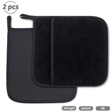 A-новые Силиконовые Прихватки для духовки, кухонные перчатки для приготовления пищи, перчатки для выпечки, барбекю, теплоизолированный Держатель для посуды для духовки с карманом