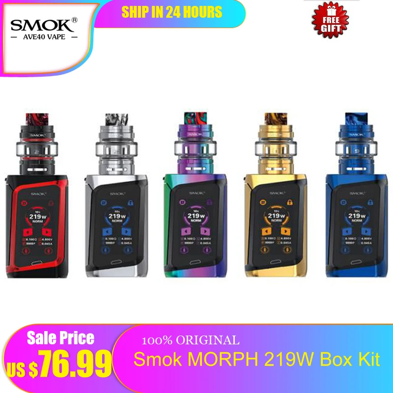Оригинальный SMOK MORPH комплект 219 Вт 6 мл с TF2019 баком для электронной сигареты morph mod