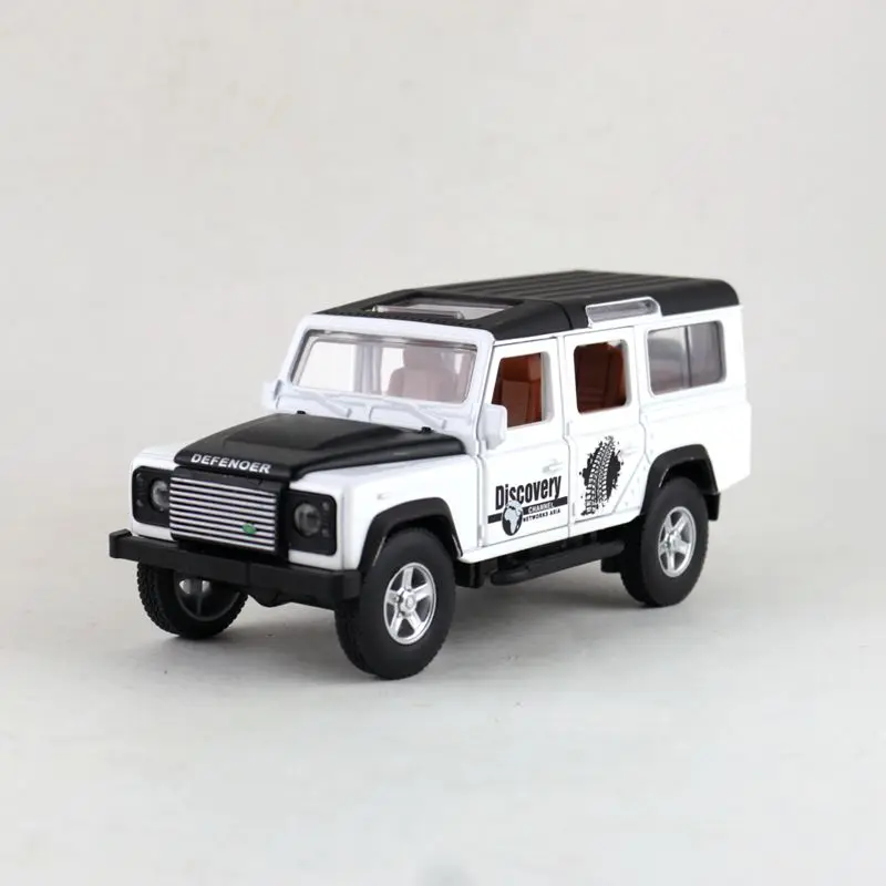Высокая имитация, 1:32, Land Defender, Джип, полицейский сплав, автомобиль, звук и светильник, модель для мальчиков, детская игрушка, подарки - Цвет: F