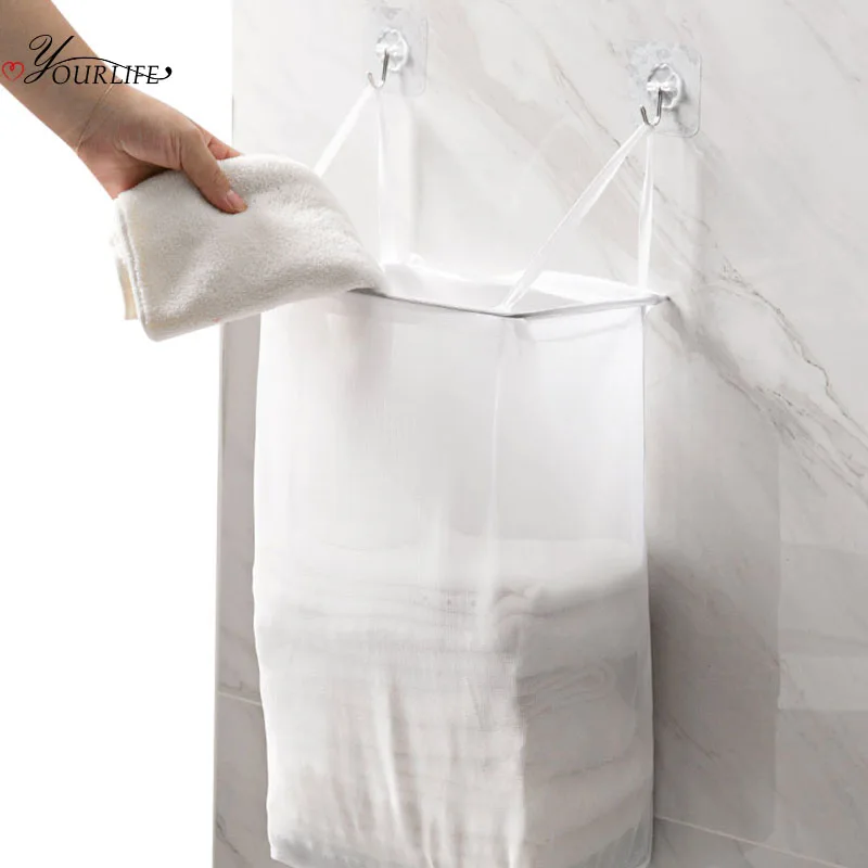 Портативная дышащая сетчатая корзина для белья OYOURLIFE складная настенная грязной