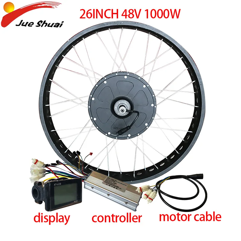 26inch 48V1000W kit 48V1000W бесщеточный мотор ступицы Электрический велосипед задний привод колесо электродвигателя Ebike e-велосипед электрический велосипед комплект Bicicleta Eletrica - Цвет: 26inch 48V1000W kit
