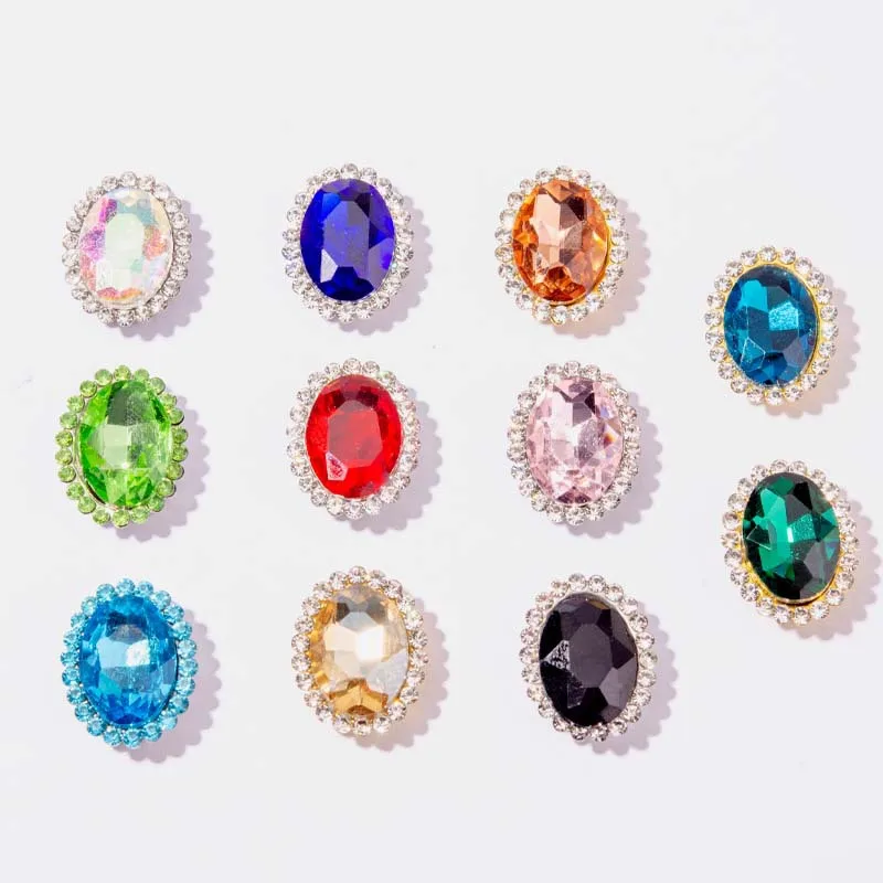 Смешанные цвета драгоценный камень пришить стразы s серебряный коготь