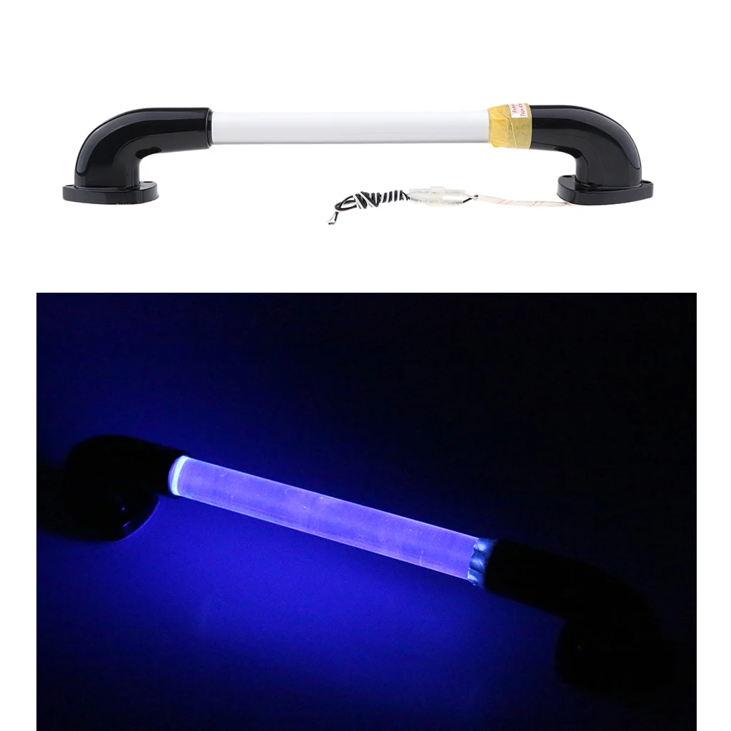 18'' 457mmm Assist Bar Grab Handle Blue LED Light Fits Marine RV Yacht 12V