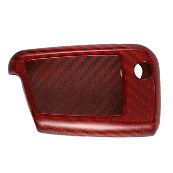 

Red Real Carbon Fiber Case Remote Fob Key Cover Fit for Golf 7 MK7 Skoda