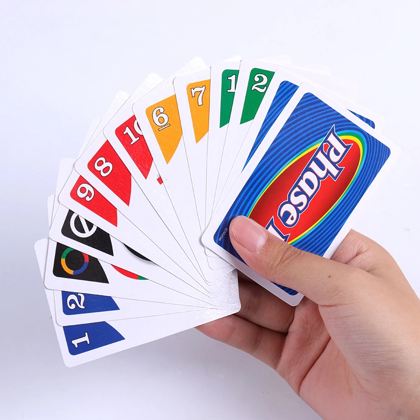 1 коробка карты UNO Phase 10 карточная игра Досуг и развлечения многопользовательские