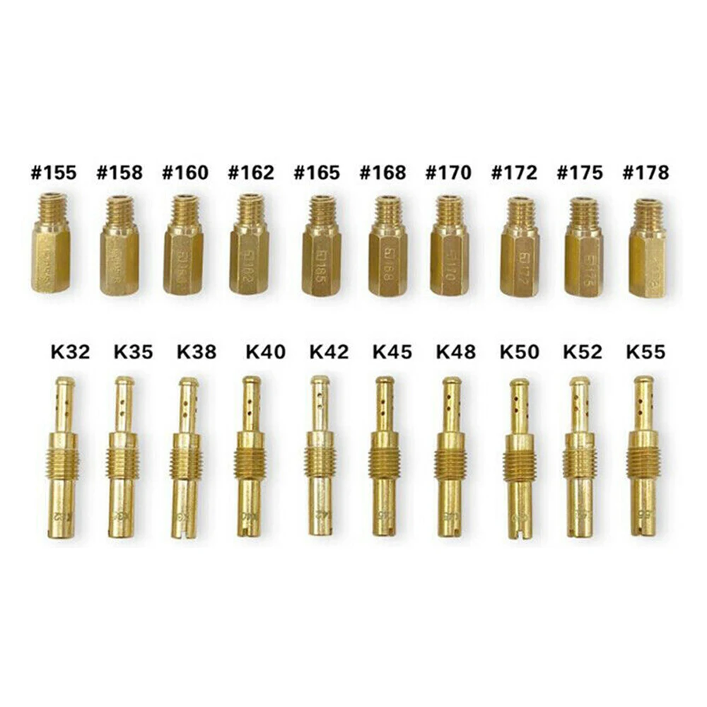 

Equipment Carburetor Jet For Pwk Keihin Oko Cvk 20Pcs Motorcycle Gold Tool Slow