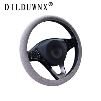 

DILDUWNX 38CM 7 Color Linen Breathable Car Steering Wheel Cover 38CM Four Seasons Universal Non-slip Handlebar Cover Auto Parts