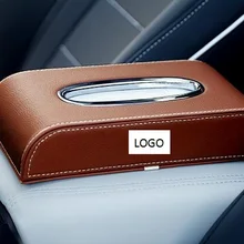 Кожаный Автомобильный подлокотник коробка для салфеток автоматический насос держатель кассеты съемная коробка для бумажных салфеток Органайзер Подходит для BMW