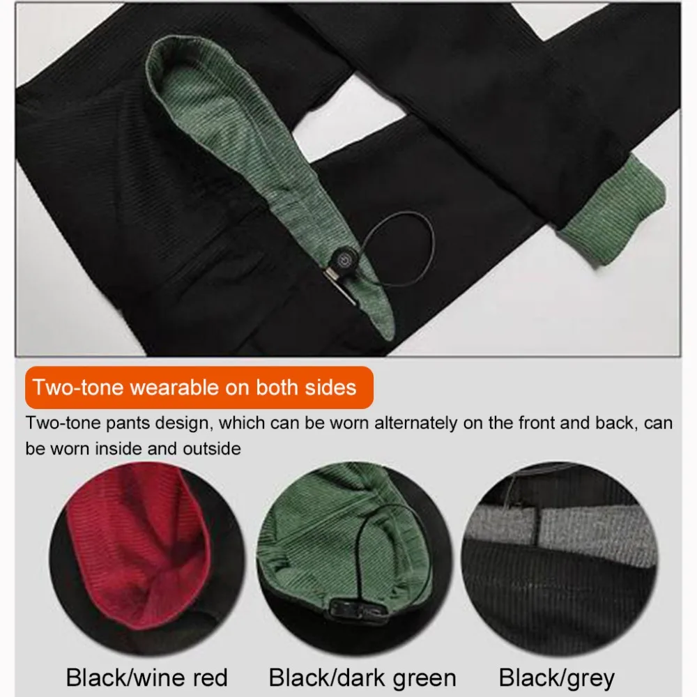 Women Ski Leggings Hiking Pants Electric USB Heated Warm Pants Winter Warmer Heating Elastic Trousers thermal  #3 (4)
