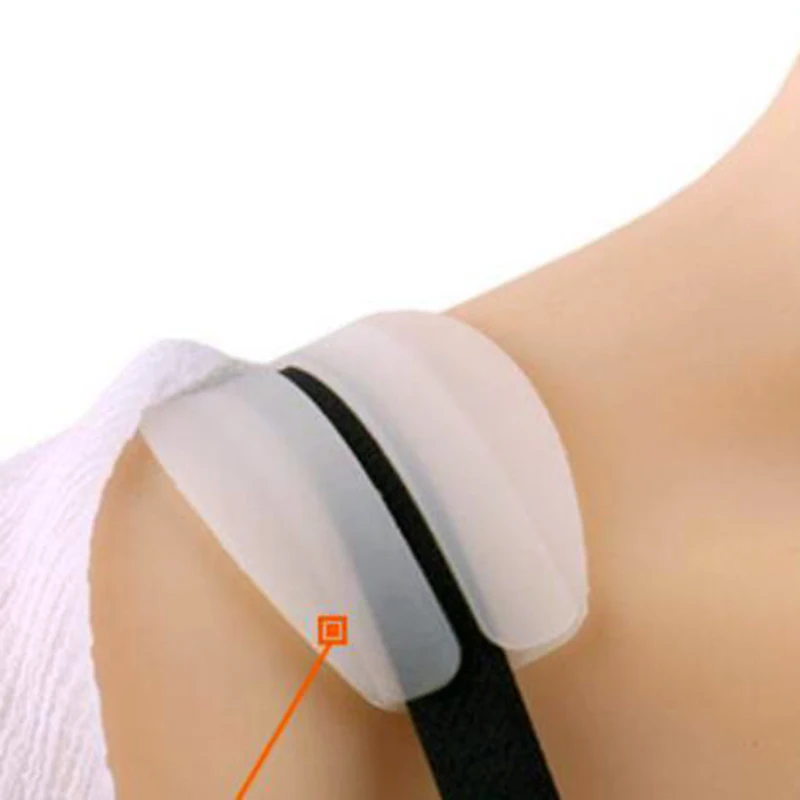 2 개/몫 부드러운 실리콘 어깨 패드 브래지어 스트랩 홀더 쿠션 Anti-slip 쿠션 보이지 않는 어깨 스트랩 패드 여성용 Hombreras