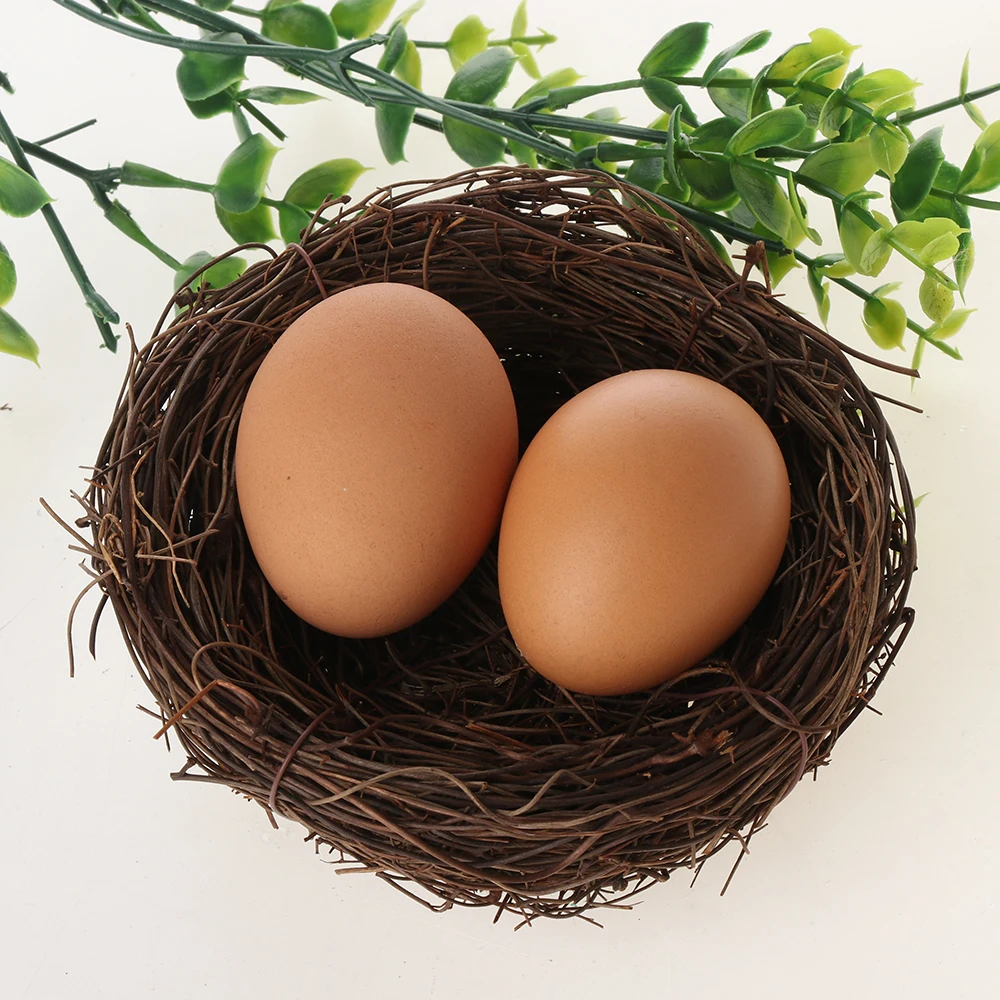 Details about   Party Supplies Straw Roost Fake Eggs Toad Vine Woven Artificial Birds Nest 