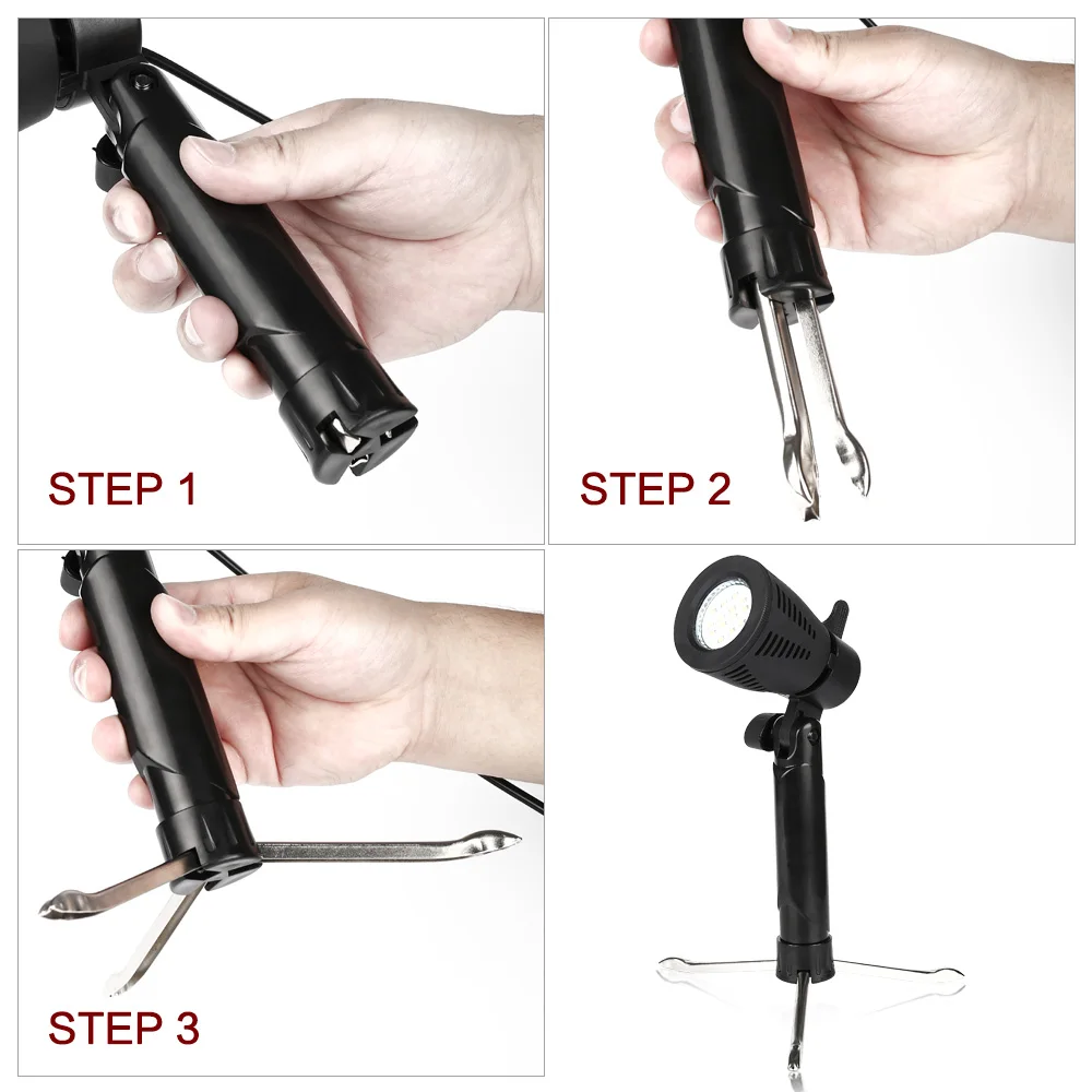  2pcs Mini table Photography LED Continuous Light Lamp Portable Cold Warm Lighting 3800-5500K For Ph - 33043672699