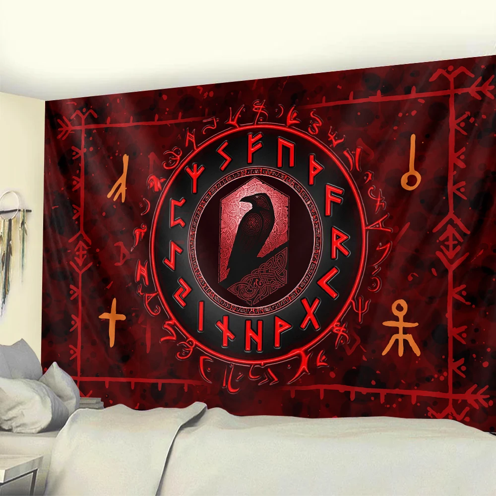 Viking мистический символ гобелен для домашнего декора психоделические сцена