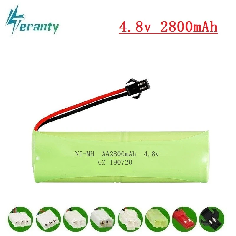 2800mah 4 8 v перезаряжаемая батарея для радиоуправляемых игрушек автомобилей танков