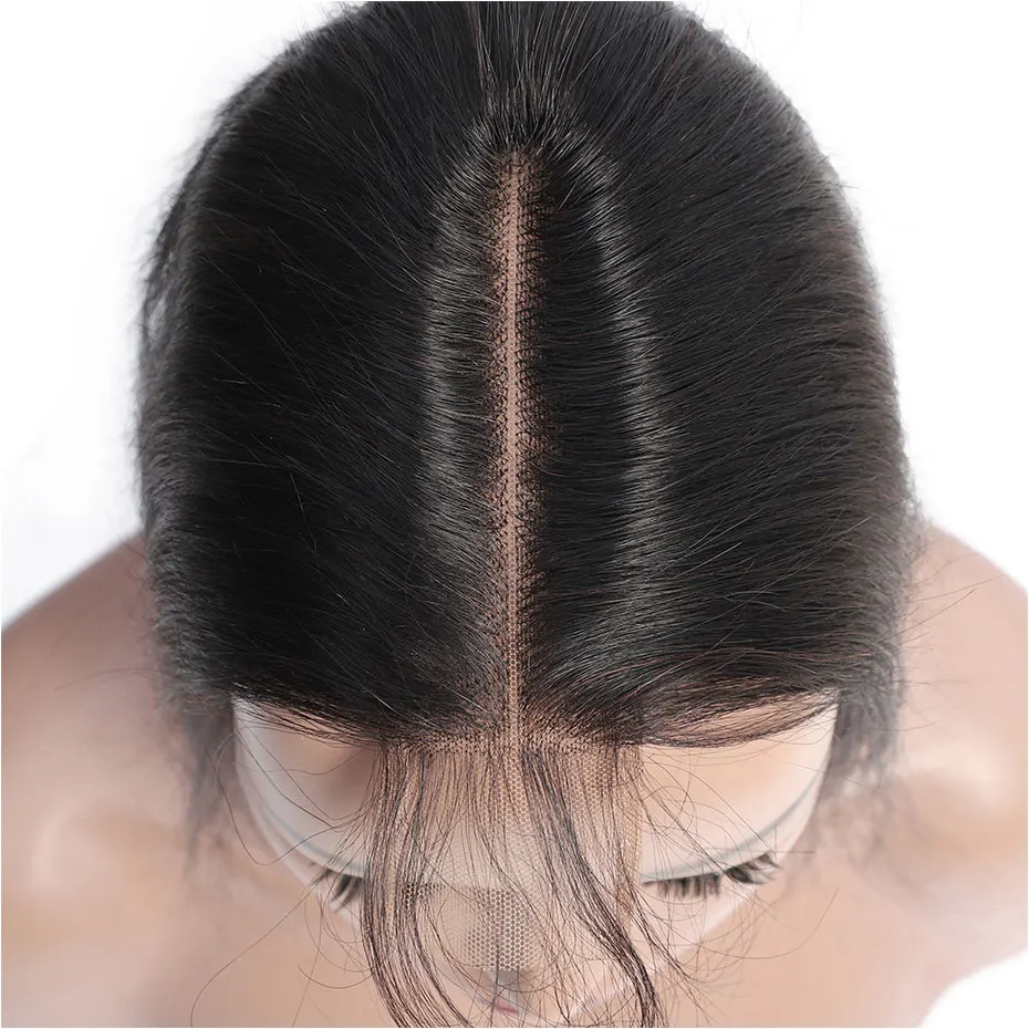 Мобок 2*6 Staright закрытие шнурка бразильские человеческие волосы натуральный цвет remy волосы коричневый закрытие шнурка цена