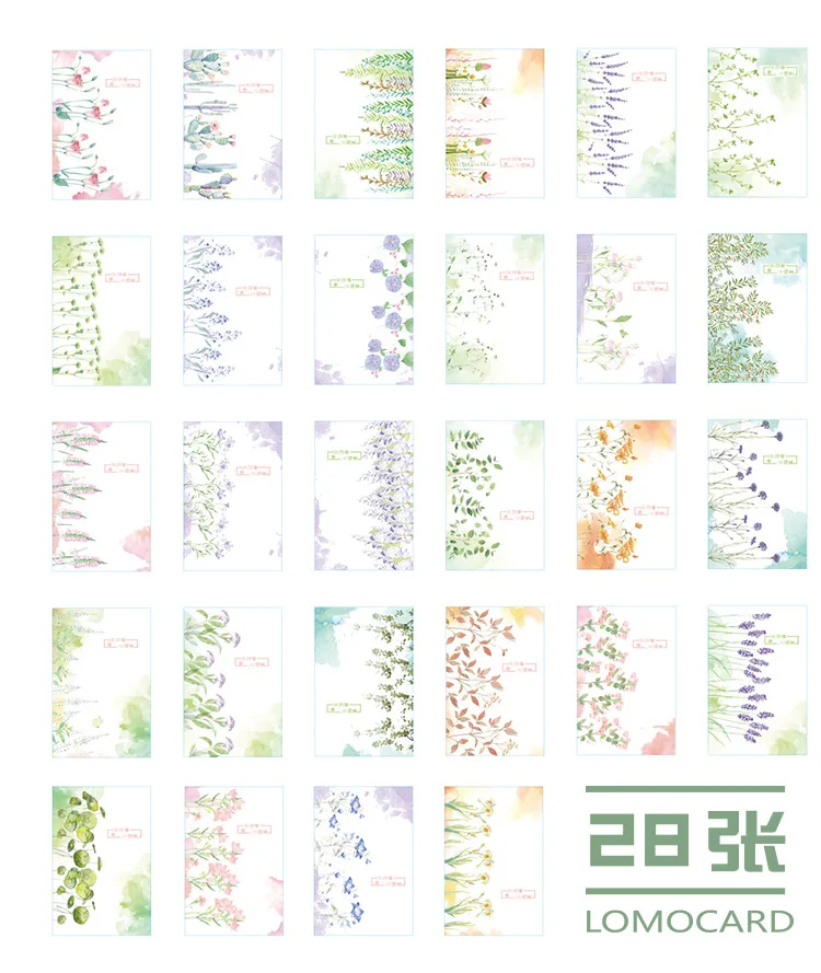 28 Sheets/Set Japanese Summer Festival Lomo Card Mini Postcard Message Card Gift Greeting Card