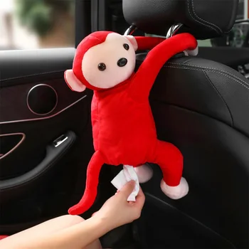 

Creative Cartoon Monkey Home Office Car Hanging Paper Napkin Tissue Box Cover Holder Portable Paper Box