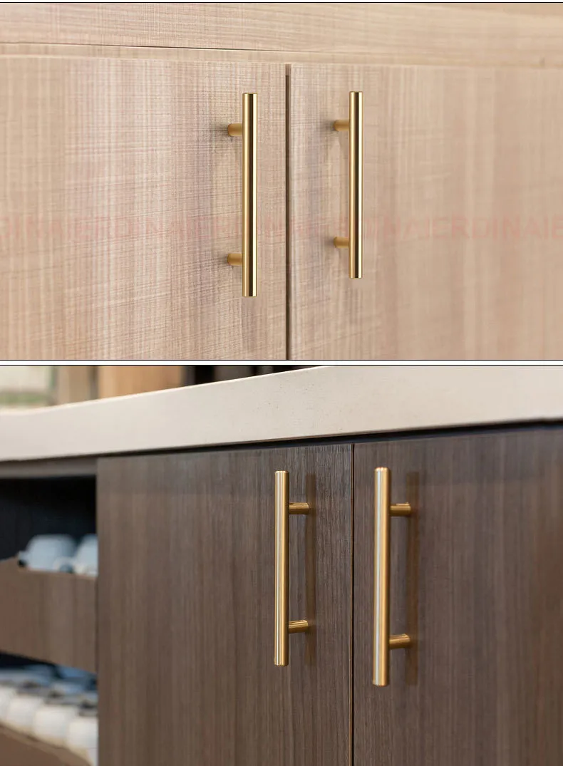 barra móveis lidar com ouro escovado punho