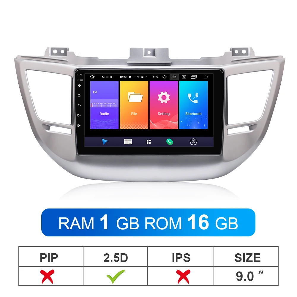 ISUDAR Автомагнитола для hyundai/Tucson 3- 2 din Android 9 Авторадио Мультимедиа gps DVR AHD камера ram 2 Гб rom 32 Гб USB - Цвет: RAM 1GB ROM 16GB