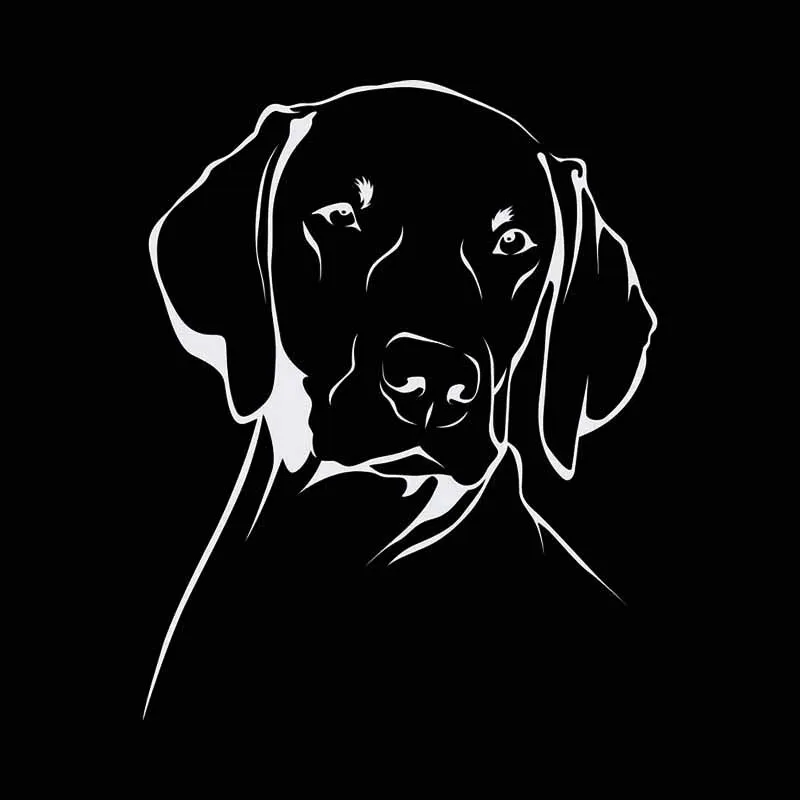 YJZT 13X16,2 см собака Веймаранер Животные домашних животных виниловая наклейка на машину стикер мультяшка черный/серебристый C24-1119