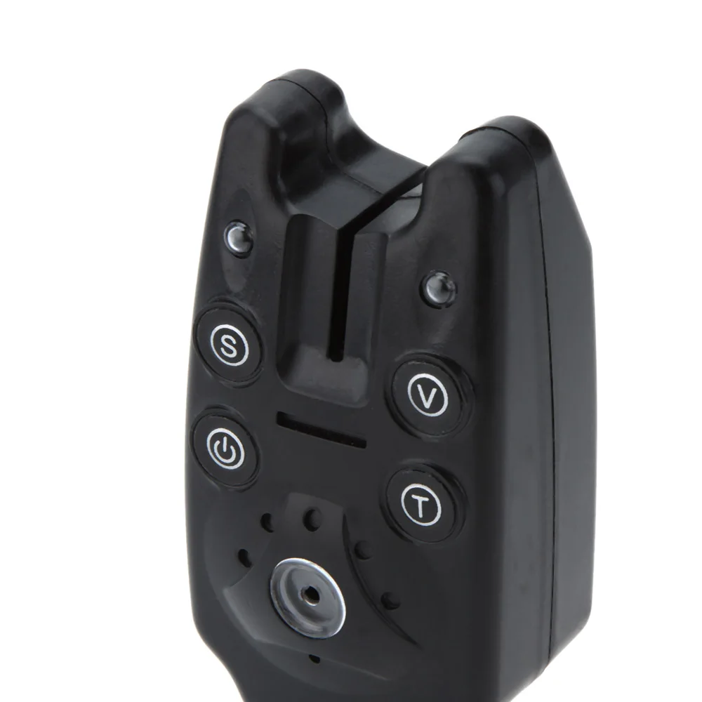 2 LEDs Fishing Alarm Water Resistant Adjustable Tone Volume Sensitivity Sound Alert Fishing Alarm Bite for Fishing Rod