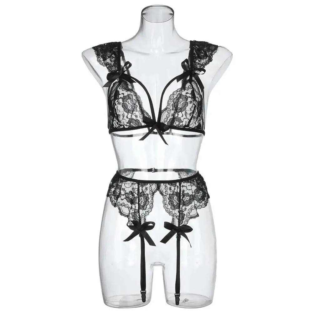 Цельное сексуальное нижнее белье Ночное белье Стринги Babydoll женский кружевной бюстгальтер ночное белье комплект пижамы Babydoll бандаж Unde Ns10