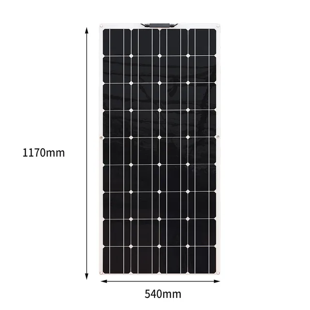  Conjunto de paneles solares flexibles, panel solar flexible de  silicio monocristalino de 100 W con controlador de 40 A para yate para RV :  Patio, Césped y Jardín