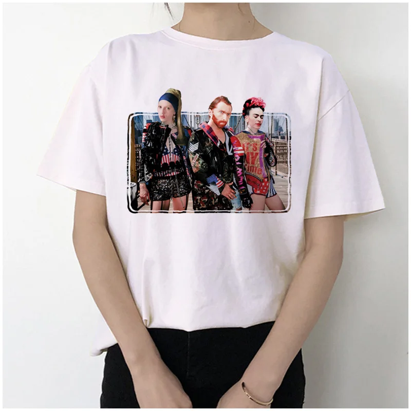 van gogh women t shirt new fashion art print tshirt Meme female clothes aesthetic t-shirt funny Tumblr Grunge grunge top tee