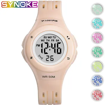

SYNOKE Kids Digital Watches Sports Luminous Waterproof Multi Function Wrist Watches Colorful Alarm Clock Stop Watch for Children