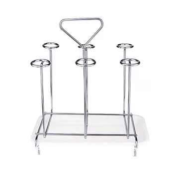 

Metal Wine Glass Holder Wine Cup Rack Stemware Storage Air Drying System with Drain Tray for Kitchen Dining Room Bar Restaurant