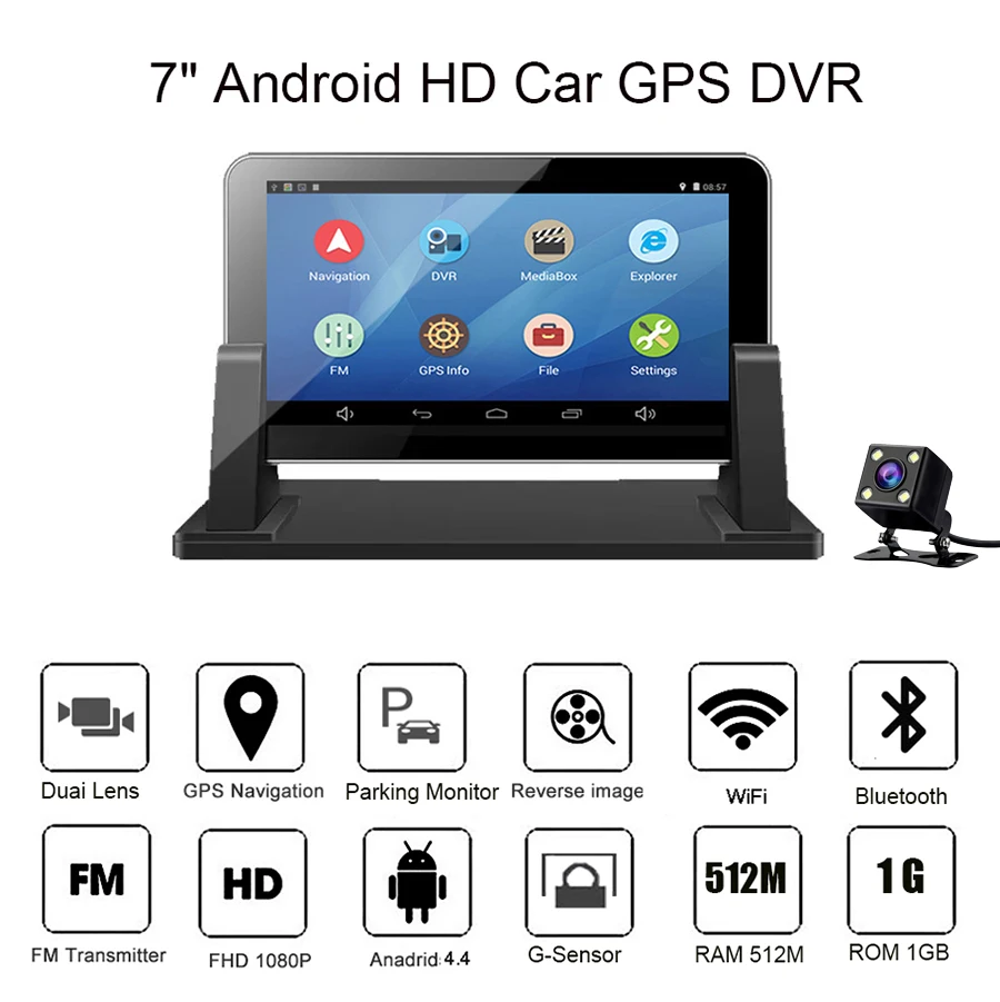 Anfilite Автомобильный gps навигатор Android 16 Гб Full HD 1080P DVR Портативный грузовик автомобильный навигатор Европа 7 дюймов ips Sat nav