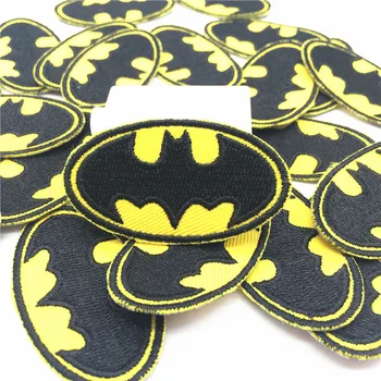 

1Pcs Batman Patch Size: 5.2x2.9cm Iron On Patches for Clothes Cartoon Badge Stripe Applique Parches Sew On Cloth Sticker