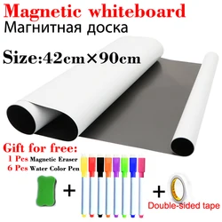Tableau blanc magnétique effacé à sec, tableau blanc magnétique pour calendrier mural, planificateur hebdomadaire pour réfrigérateur, autocollants, tableau d'affichage, planche à dessin pour messages 