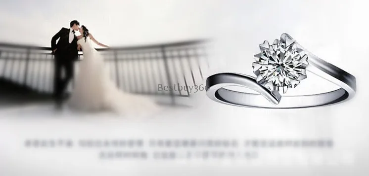 0.3ct 925 пробы, серебряное кольцо в виде солитера, кольцо в виде снежинок для женщин, девушек, кольца с гравировкой имени(JSA