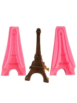 

3D Paris Eiffel Tower Cake Fondant Mold Silicone Epoxy Resin Mold Candle Mould N84D