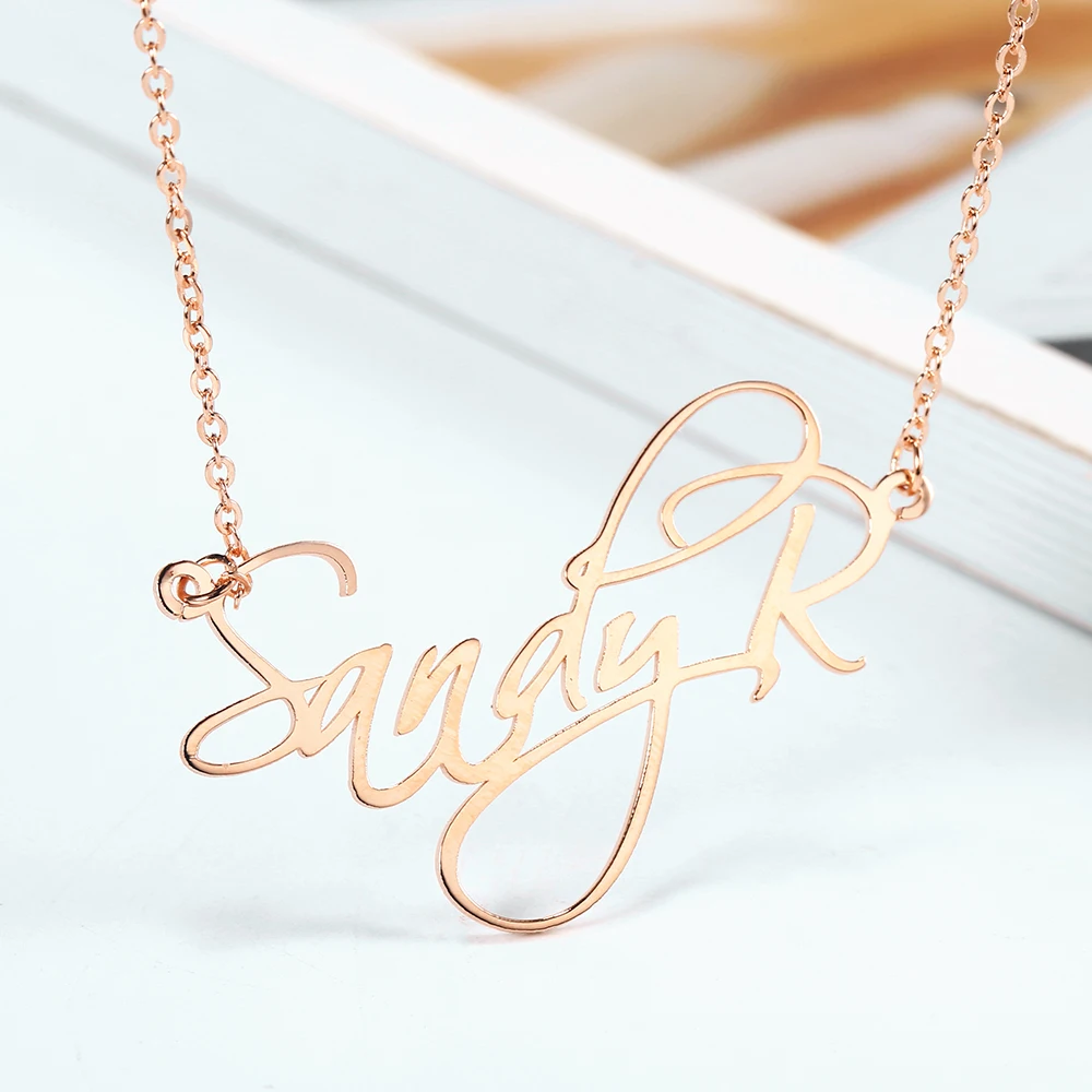 RainMarch Stainless Steel Custom Name Necklaces Women Necklace & Pendant Personalized Nameplate Necklace Mom Gift Dropshipping (2)