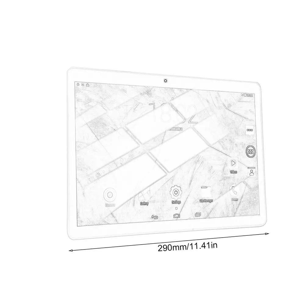 KT107 Round Hole Tablet 10.1 Inch HD Large Screen