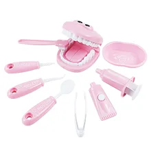 9Pcs bambini fingono di giocare dentista controllare i denti modello Set Kit medico gioco di ruolo educativo simulazione giocattoli di apprendimento